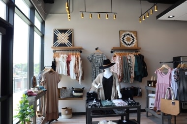 Birchwood Salon and Boutique Clothing Section