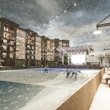 Ice rink at The Tracks rendering