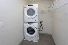 In unit laundry feature at Pioneer Place apartments West Fargo