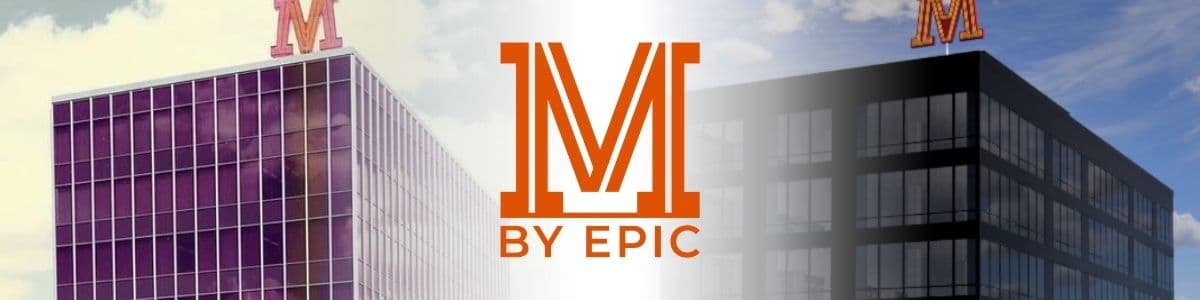 M by epic blog header