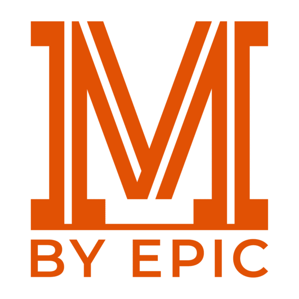 M By EPIC Logo Orange
