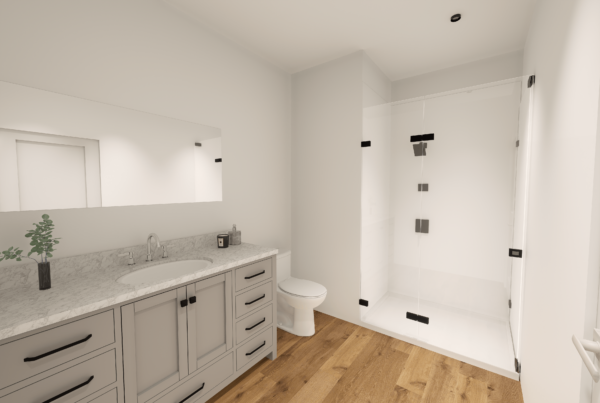 Maverick apartment rendering of the bathroom