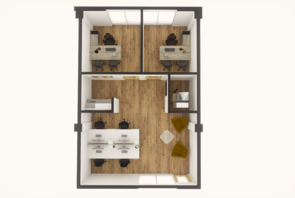 Rendering of executive office suite space A floorplan at Spirit