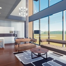 M by EPIC living room rendering