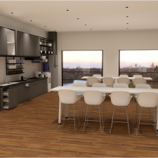 Arch-Commerical-Kitchen-Space Rendering