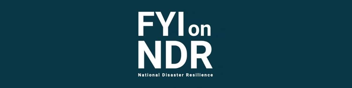 FYI on National Disaster Resilience Blog Header
