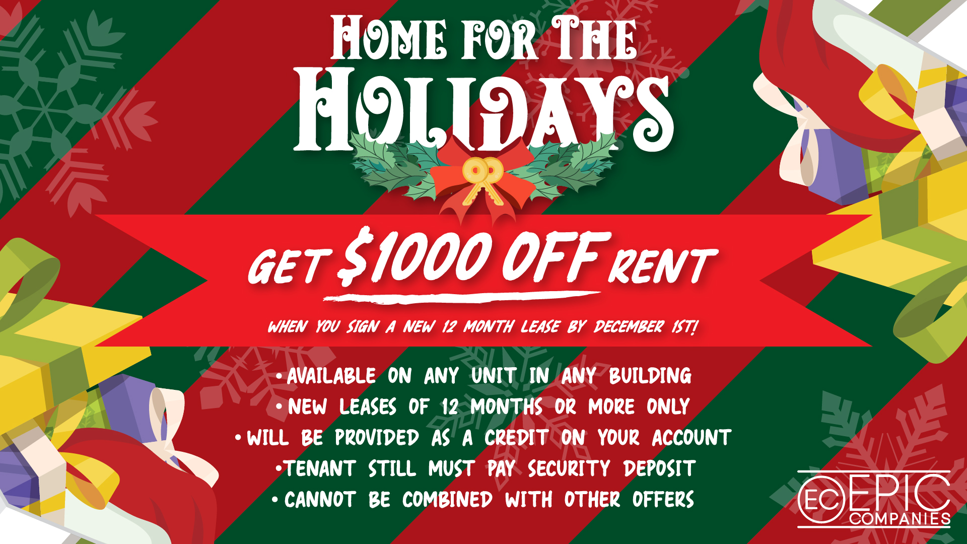 New home for the holidays leasing special